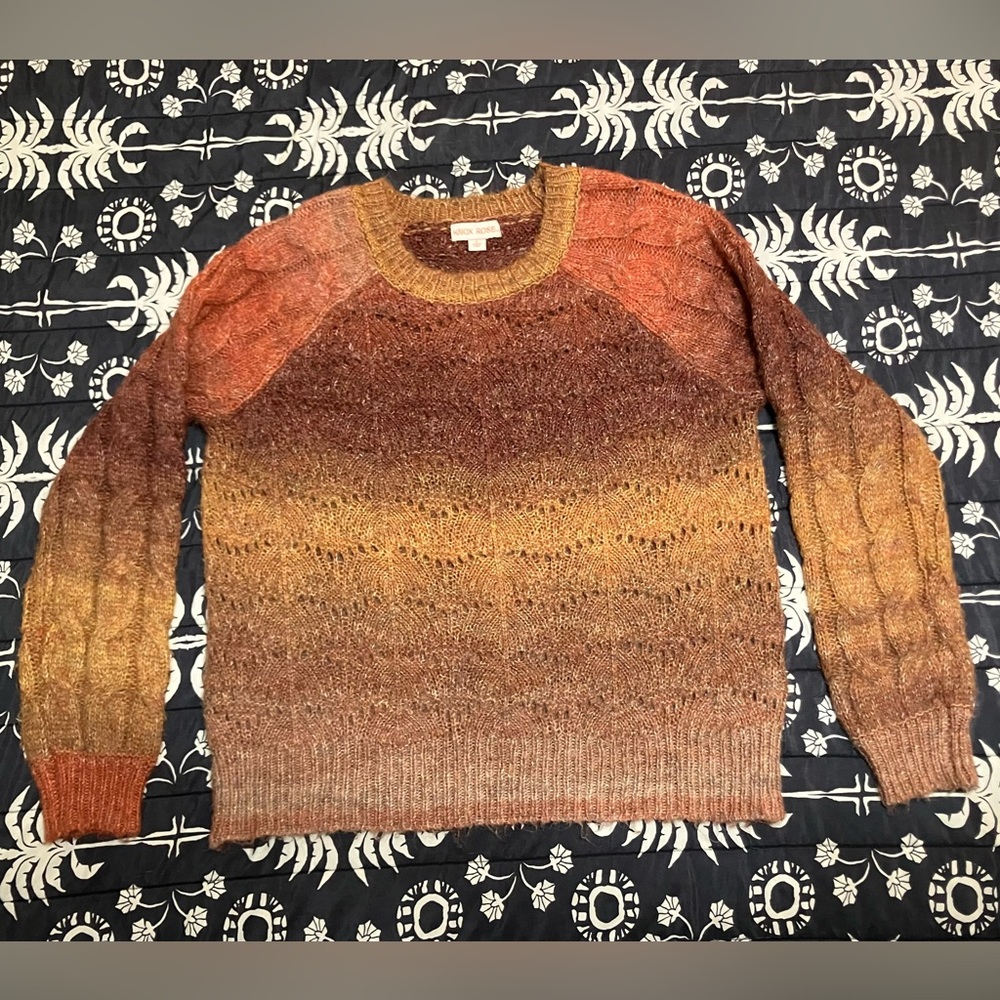 Multicolor Knit Pullover Sweater